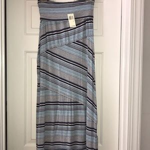 ***NWT! Striped Maxi Fold-Over Skirt